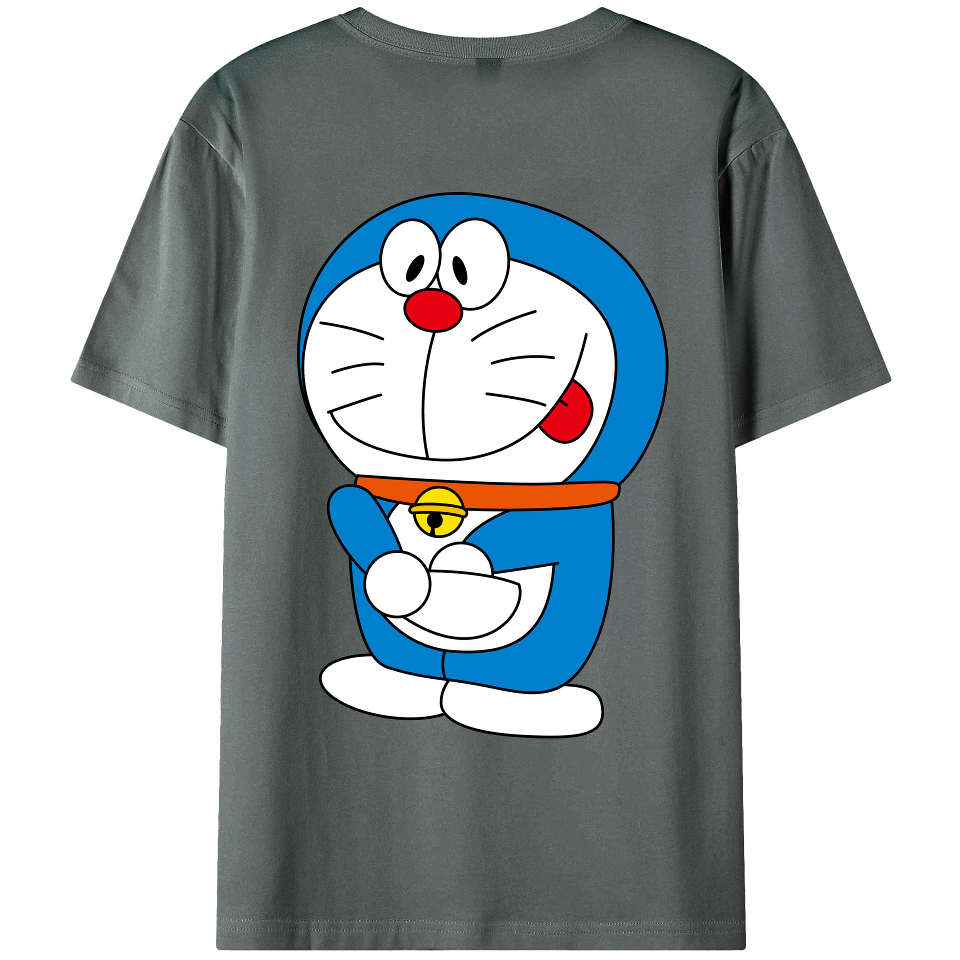 （画像用） ドラえもん Doraemon 綿100％ メンズ半袖Tシャツ（バックプリント） 通気性